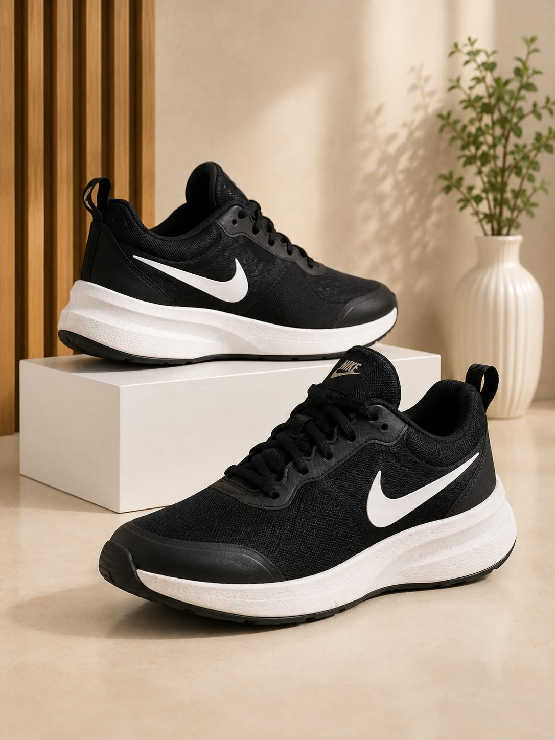 Nike Cushioned Fitness & Workout Sneakers – Core Black