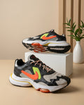 Nike React Layered Streetwear Shoes – Black, Orange & Neon