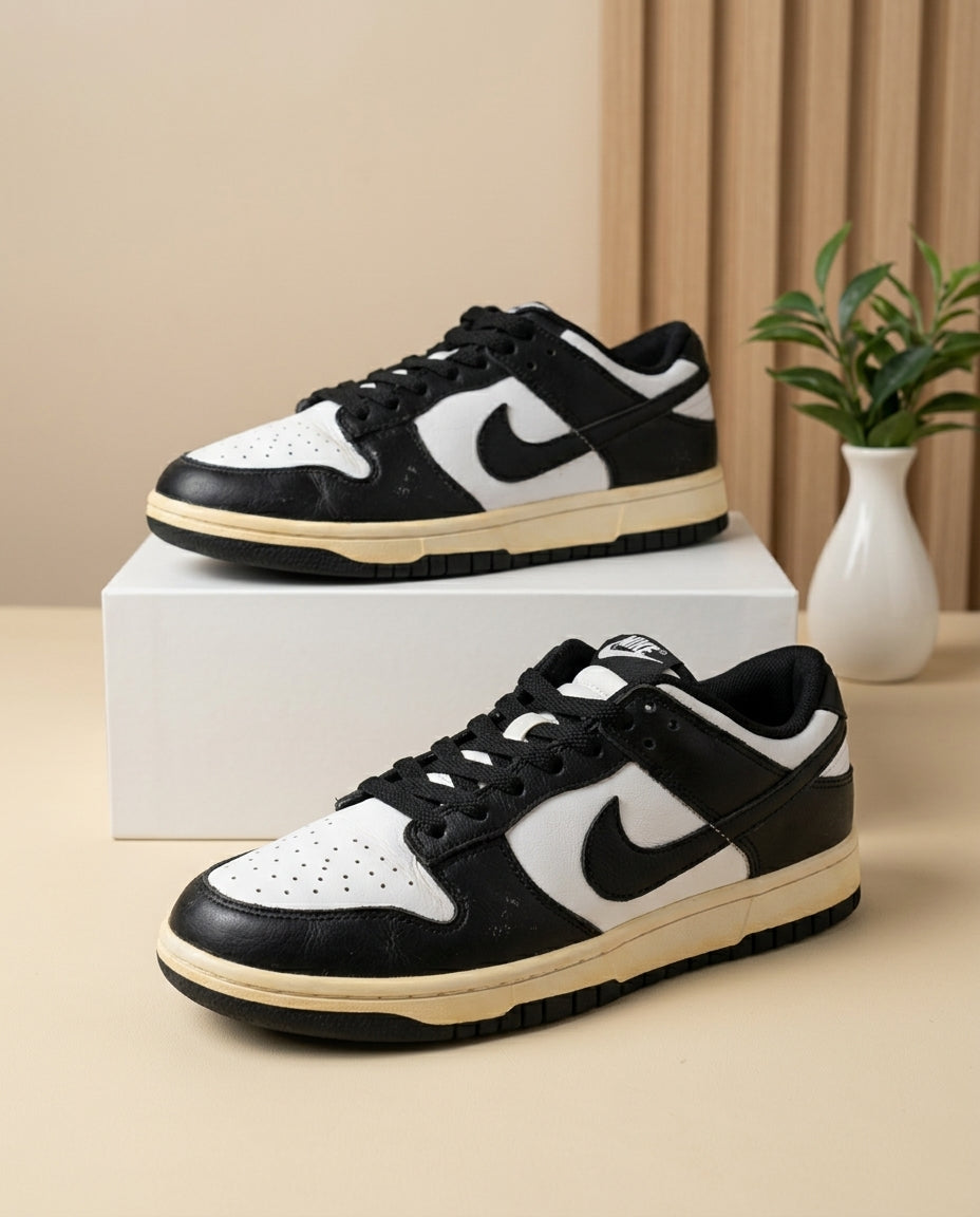 Nike Dunk Low Classic Court Shoes – Black & White Leather