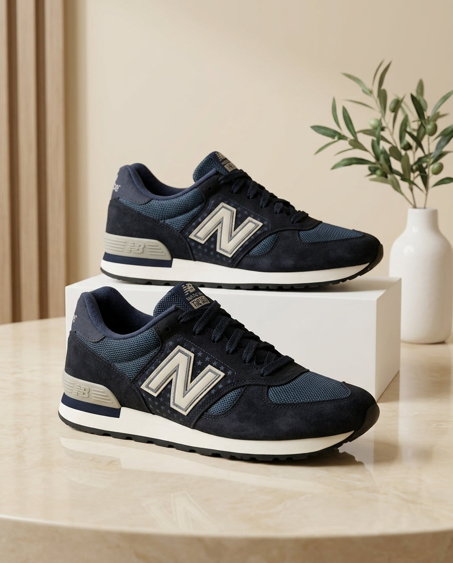 Men’s Navy Blue Suede Classic Retro Streetwear Sneakers