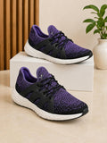 Women's Knit Slip-On Athletic Running Sneakers – Purple / Black
