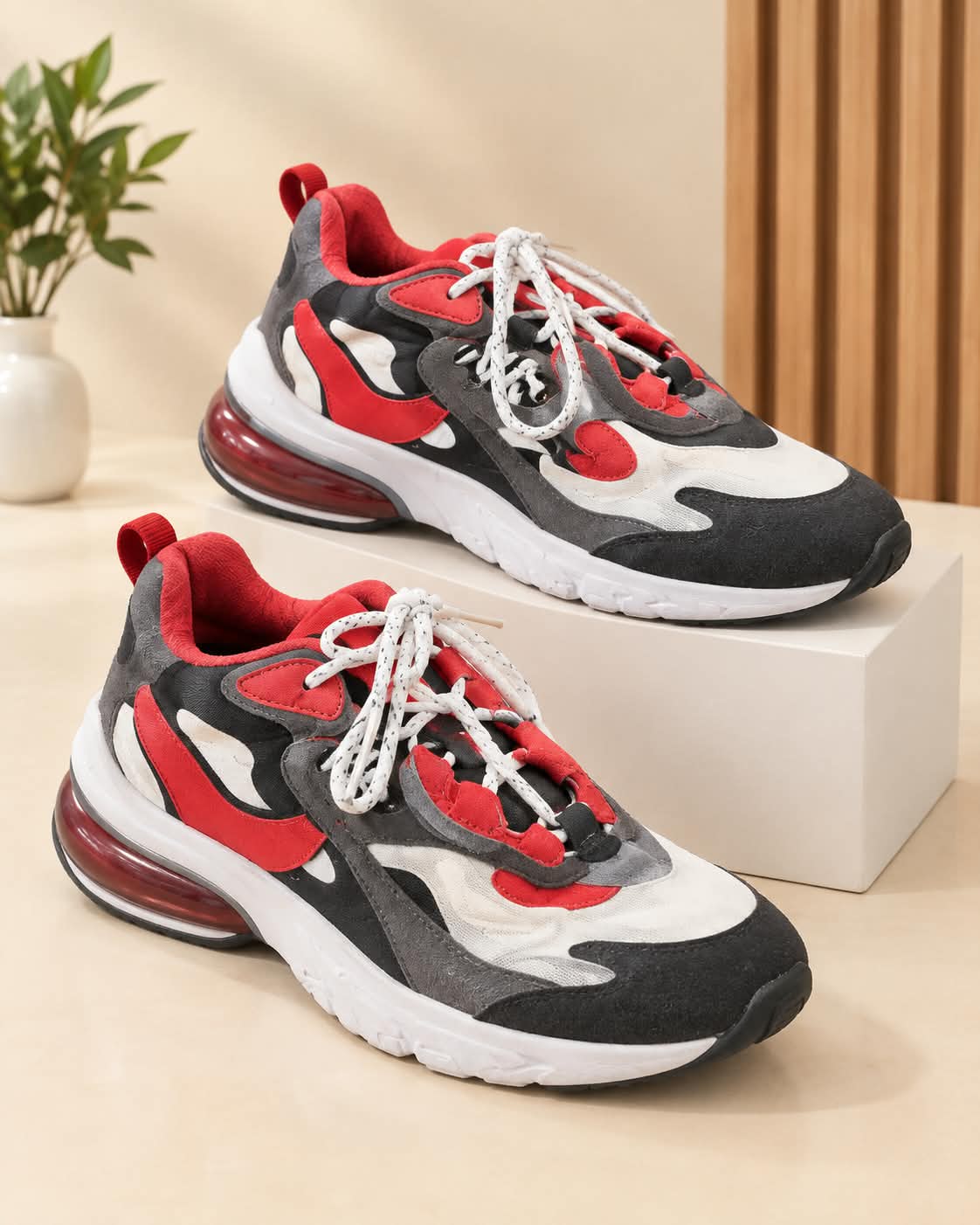 Nike Air Max 270 React – Red, Dark Grey & White