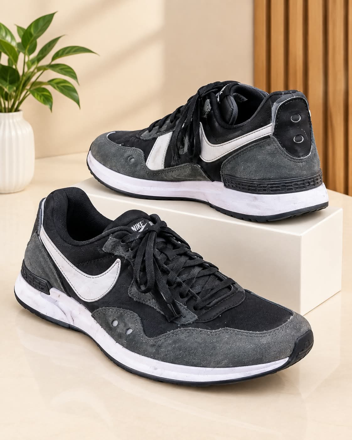 Nike Phoenix Waffle – Black, White & Dark Grey