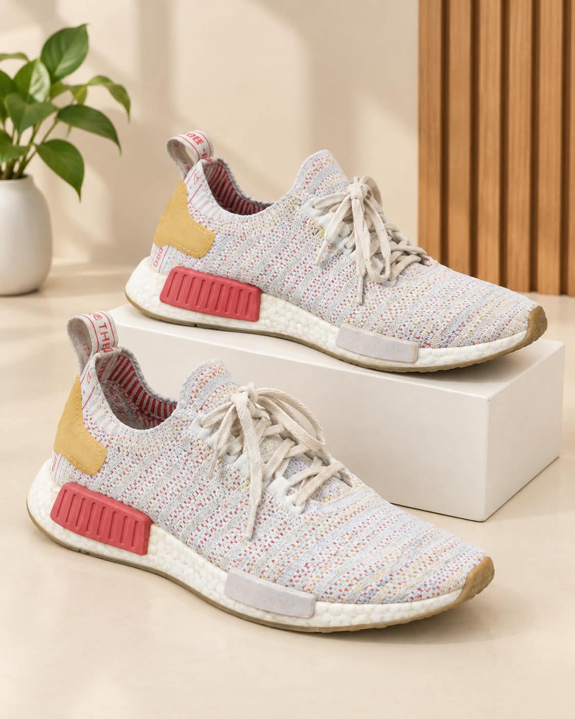 Adidas NMD_R1 Primeknit – Multicolor, Red & Yellow Accent