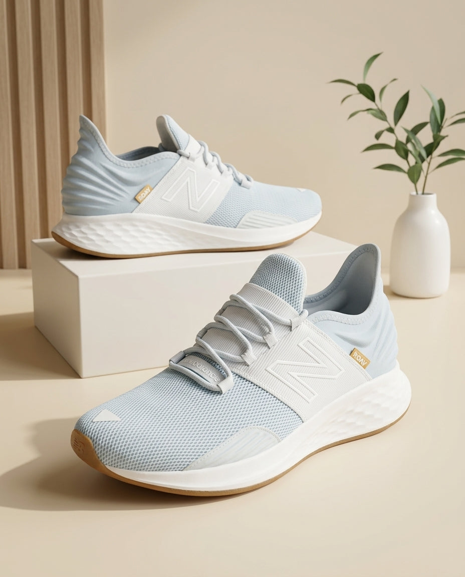 New Balance Fresh Foam Roav v1 – Light Blue, White & Gum