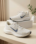 Performance Running Sneaker – Off-White, Navy Blue & Gold