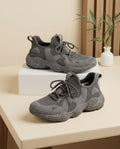 Jeep Chunky Knit Sneaker – Dark Grey & Speckled Sole
