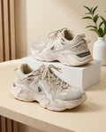Chunky Dad Shoe / Lifestyle Sneaker – Cream & Light Grey