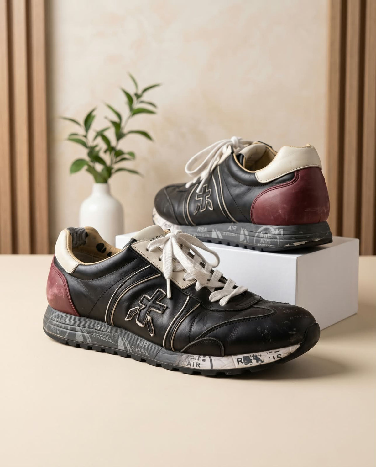PREMIATA – Black, Burgundy & Off-White