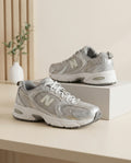 New Balance 530 – White & Silver Metallic