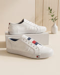 Tommy Hilfiger Low-Top – White & Signature Stripe